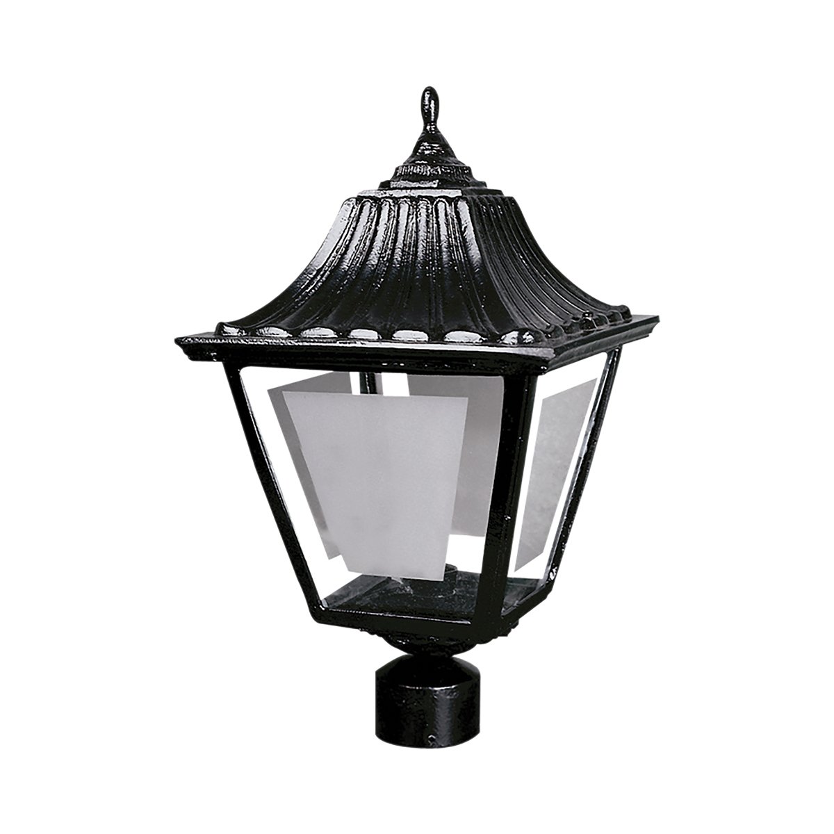 1503N-Farol color negro para colocar en poste.