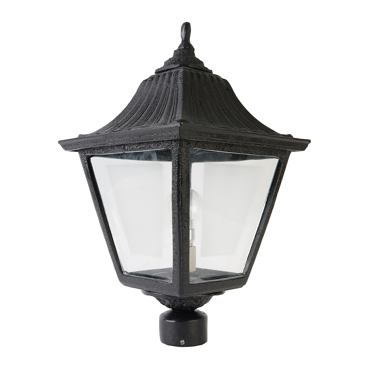 1603N-Farol color negro para colocar en poste.