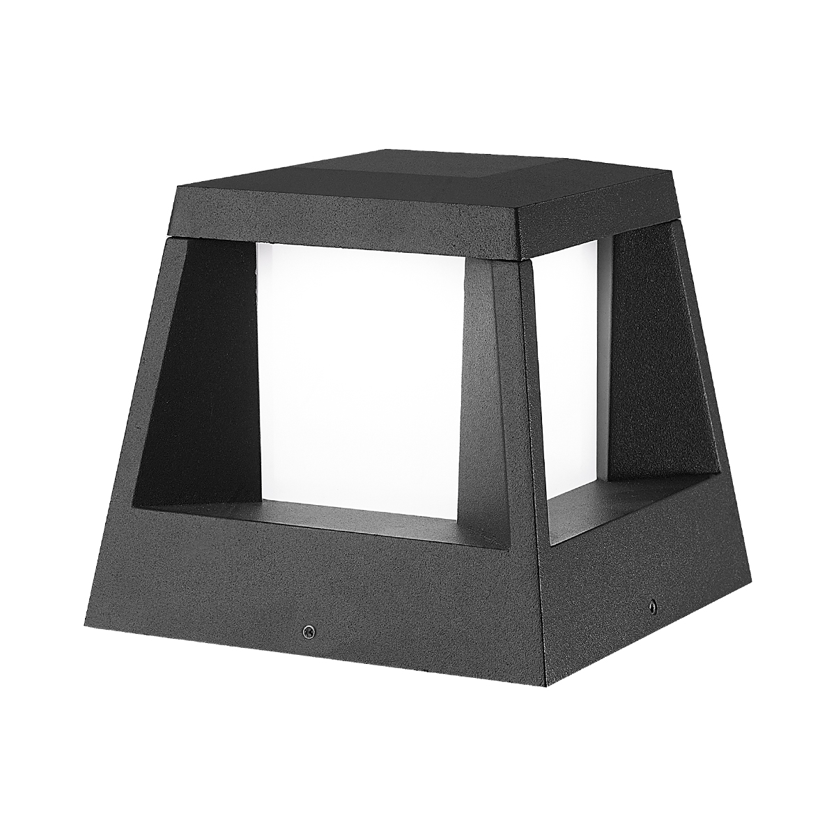 4550-LED/GF-Lámpara LED color grafito para sobreponer en piso o bardas, ideal para iluminar exteriores.