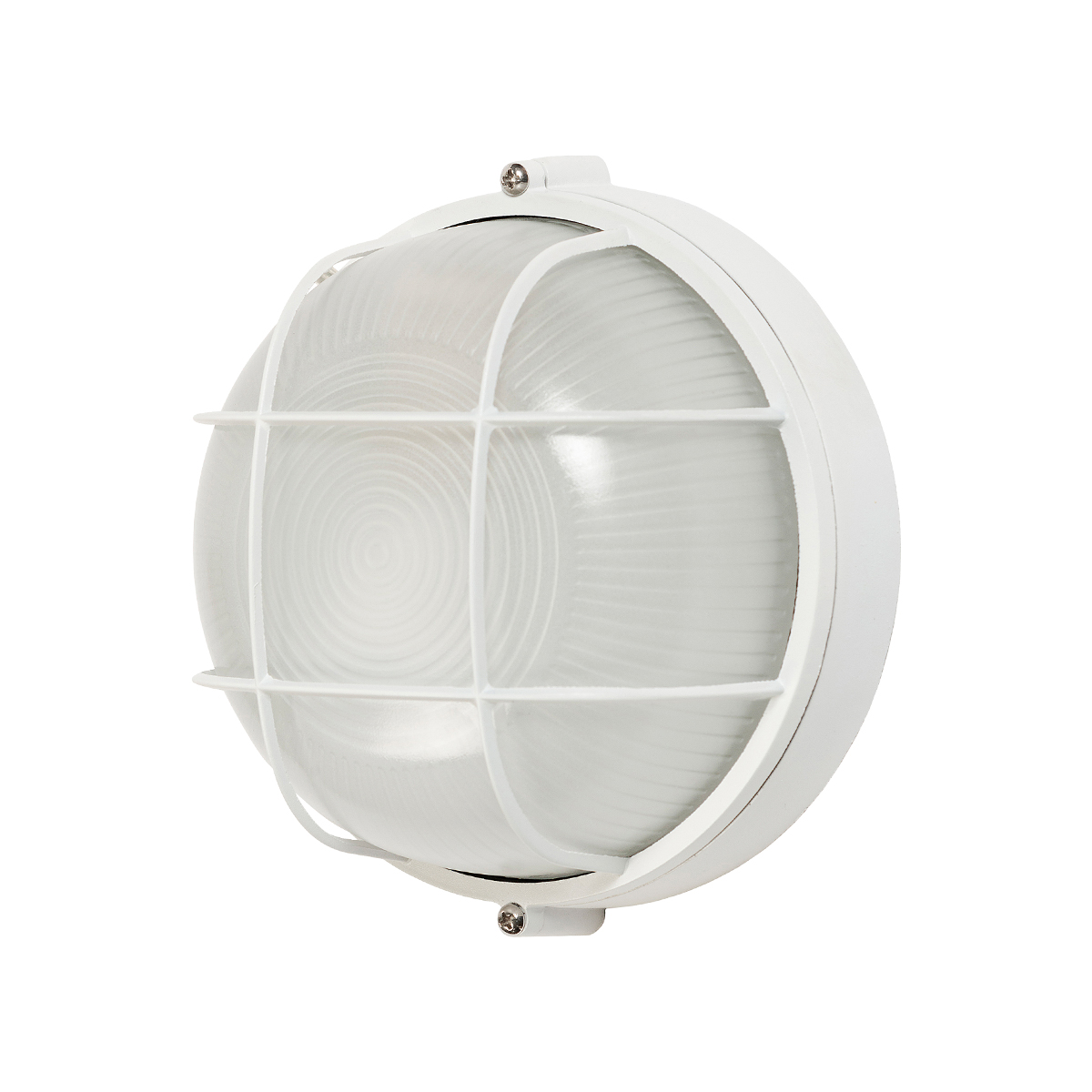 5011/B-Luminaria blanca redonda estilo nautica color blanca para techo y muro.