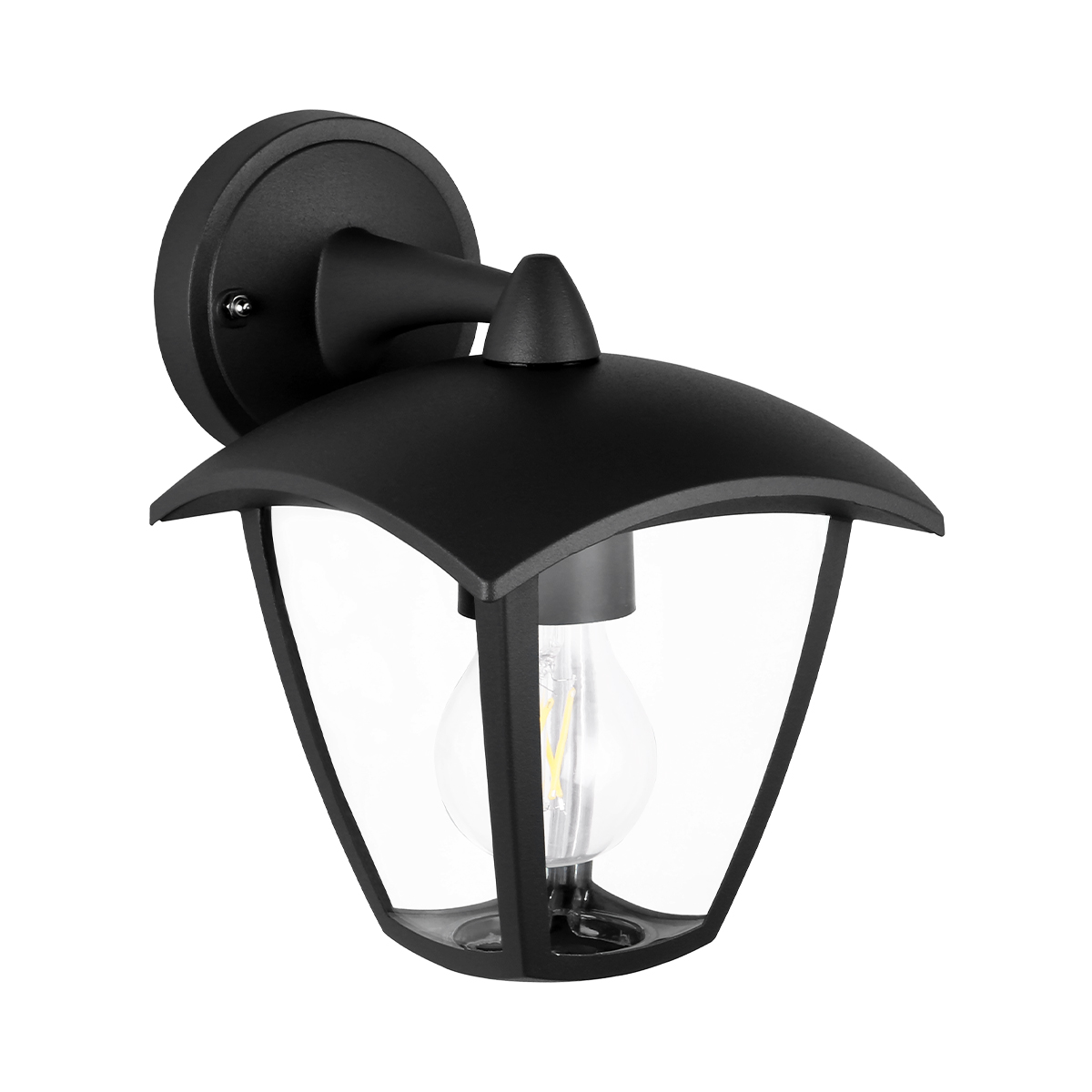 6043/NE-Farol negro de muro para interior y exterior.