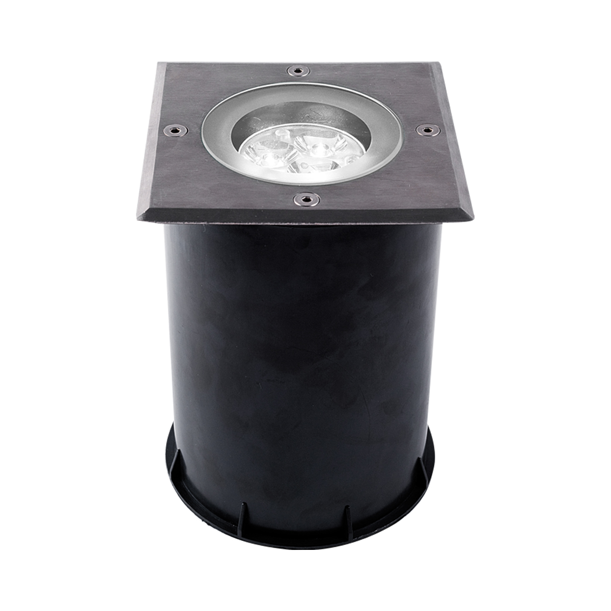 7220-LED-Luminaria para empotrar en pisos de ambientes en exterior, material de acero inoxidable.