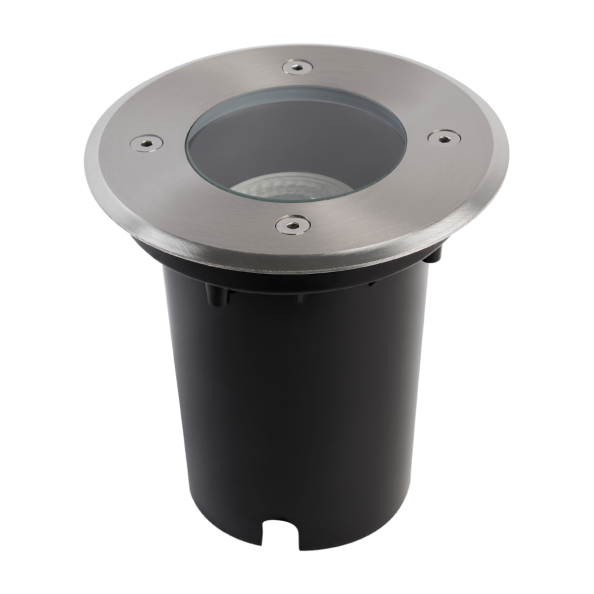 7371GX53-Luminaria para empotrar en piso de exterior, material acero inoxidable.