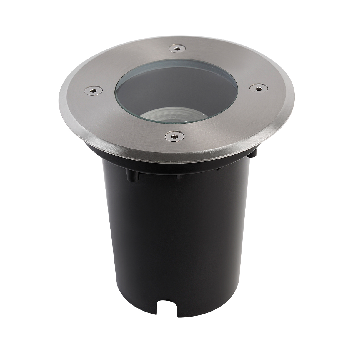 7371-Luminaría de empotrar en piso de acero inoxidable.