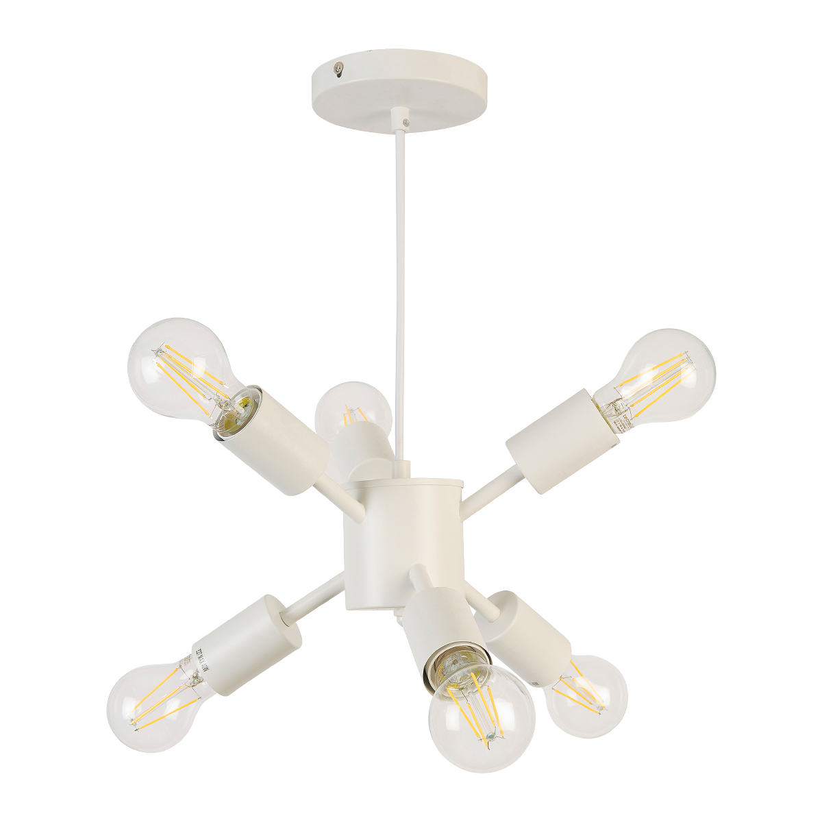 C2040-6/BL-Lámpara estilo átomo de 6 luces ideal para culquier espacio.