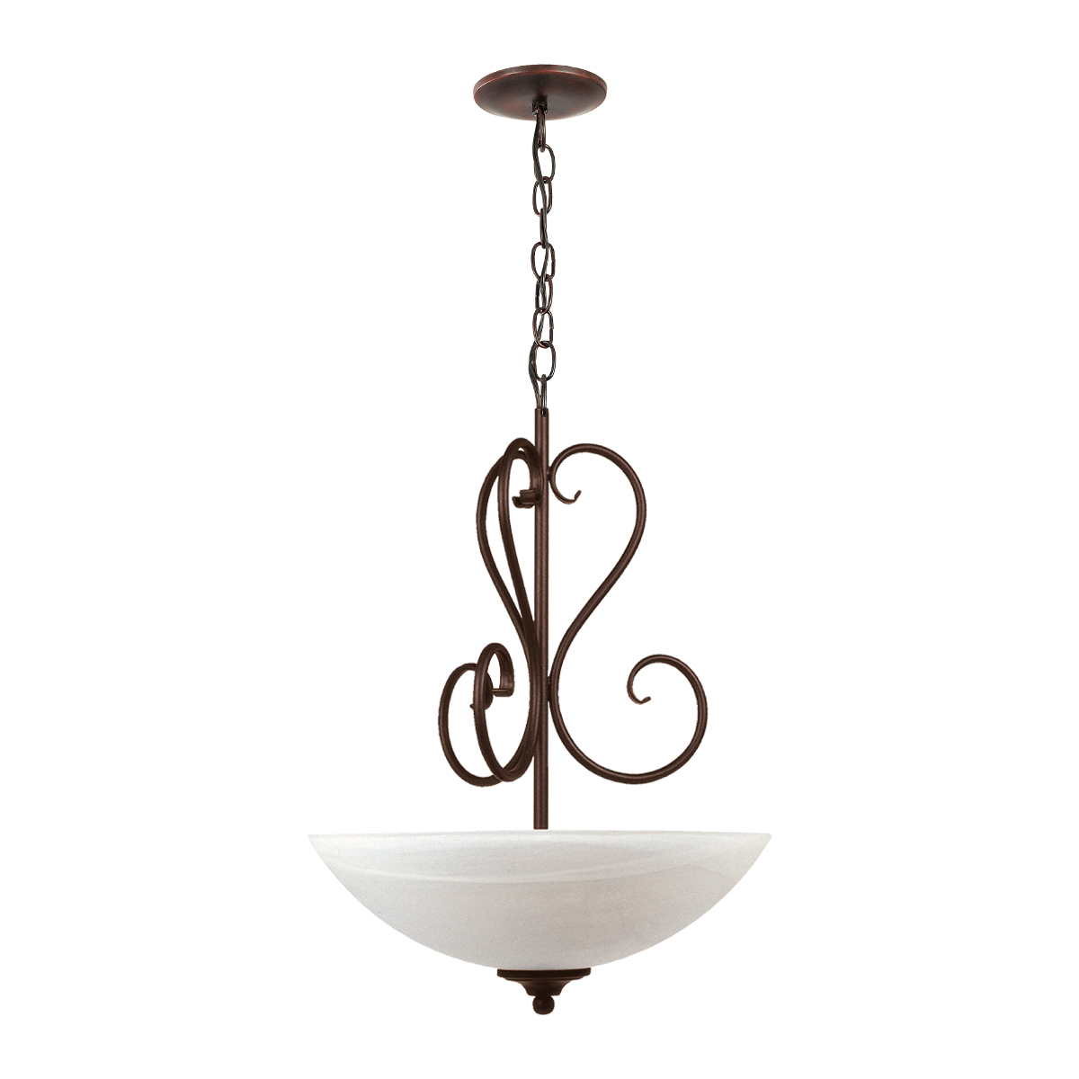 CFS1261/O-Lámpara candil de un luz estilo rustico color oxido.