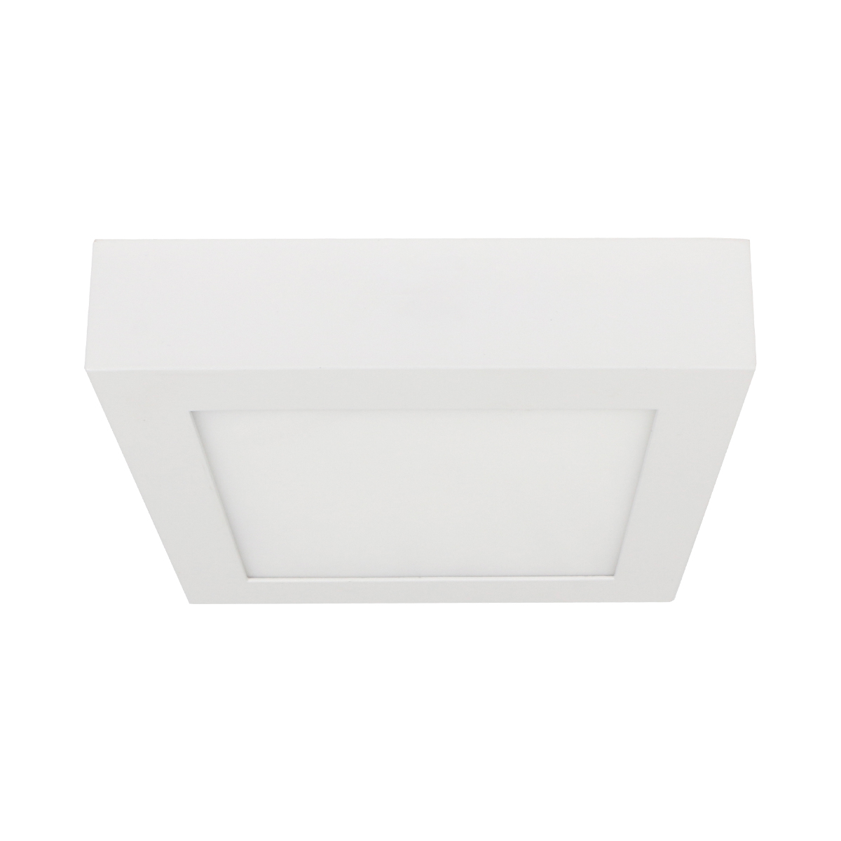 DLP040-12W/F-Luminaria cuadrada blanca de sobreponer en techo de 12W y luz fría.