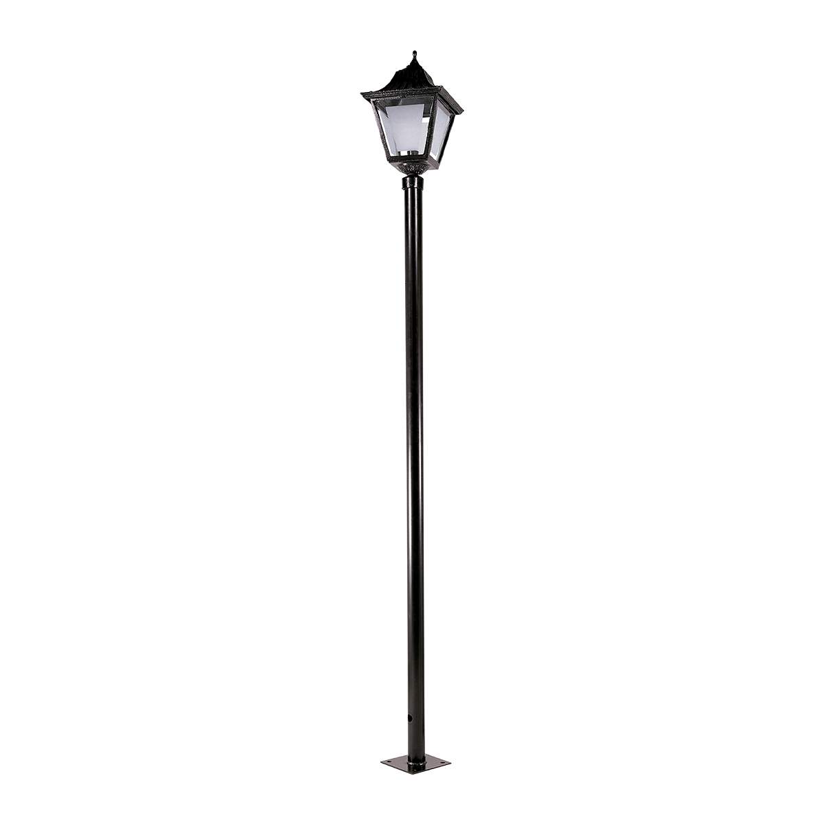 PE1700N-Poste y farol color negro.